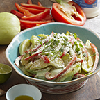 Chayote Salad and Roasted Peppers